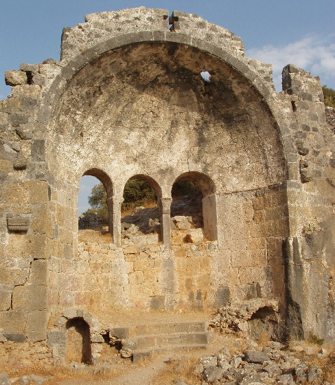 Ruins of Byzantine church at Gemiler - Lycian coast Turkey 2008
